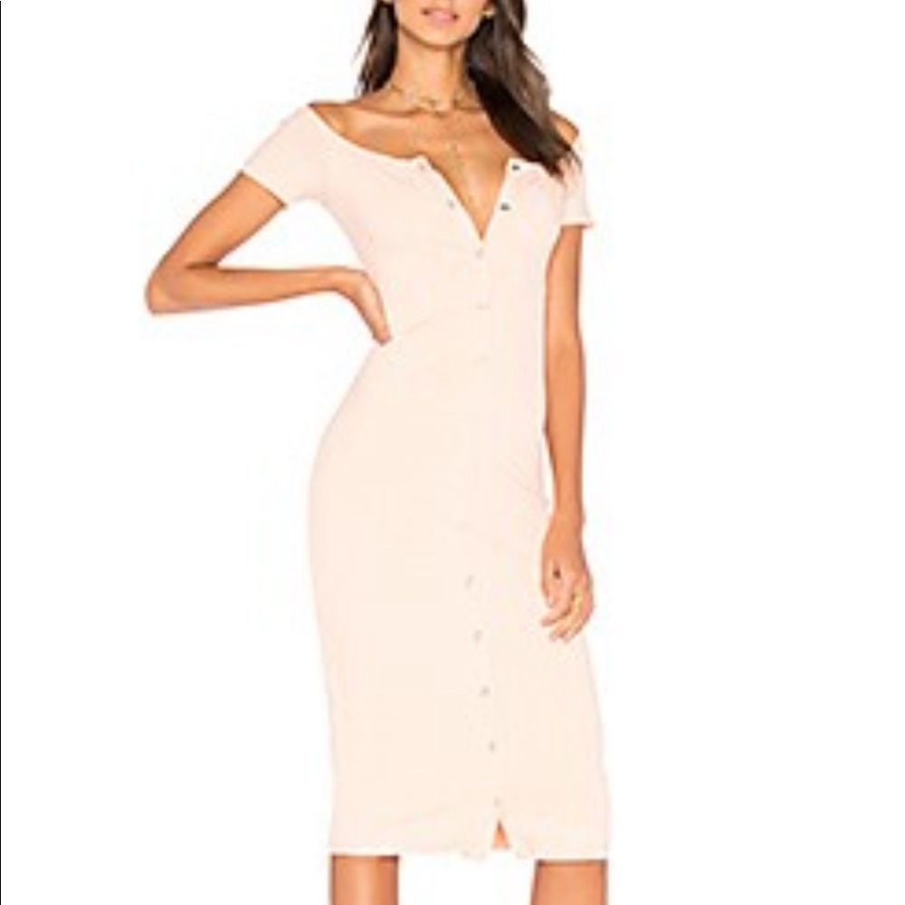 Privacy Please snap down dress in pale pink, XS